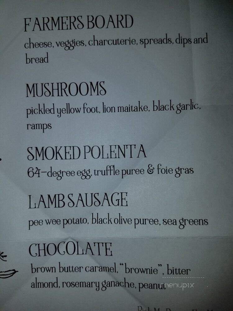 FLX Table - Geneva, NY menu_pic