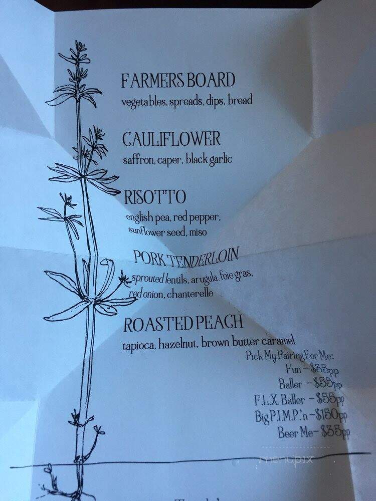 FLX Table - Geneva, NY menu_pic