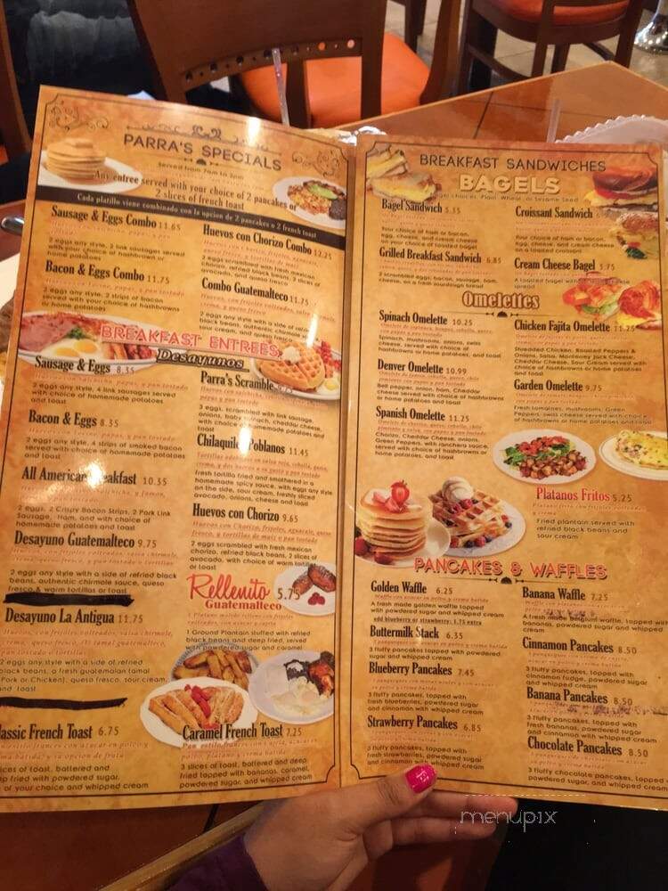 Parra's Restaurant - Oakland, CA menu_pic