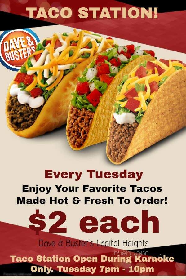 Dave & Buster's - Capitol Heights, MD menu_pic