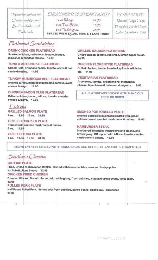Godsey's Grill Songbird - Jonesboro, AR menu_pic