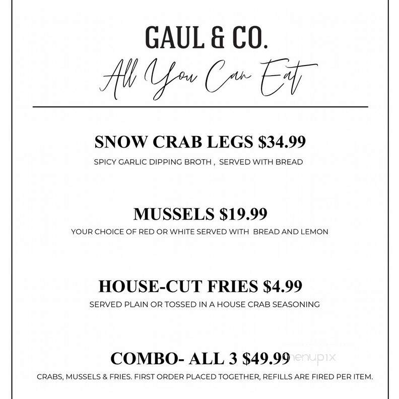 Gaul & Co. Malthouse - Philadelphia, PA menu_pic