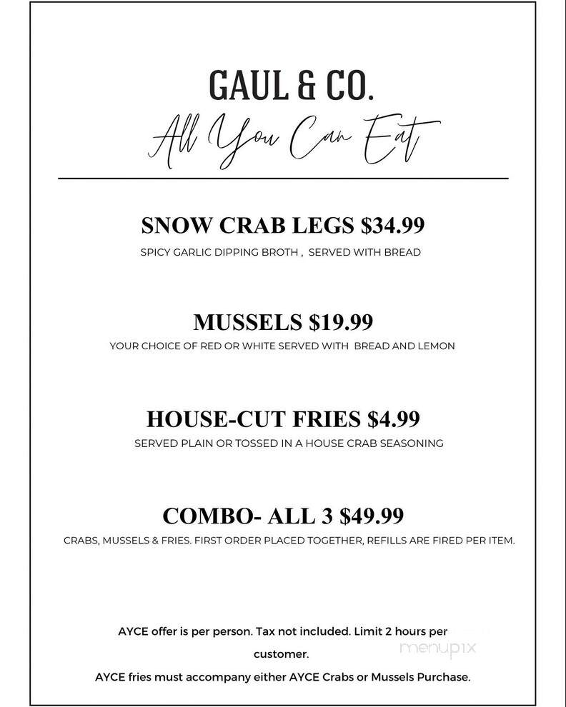 Gaul & Co. Malthouse - Philadelphia, PA menu_pic