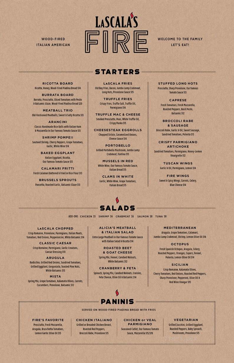 LaScala's Fire - Marlton, NJ menu_pic