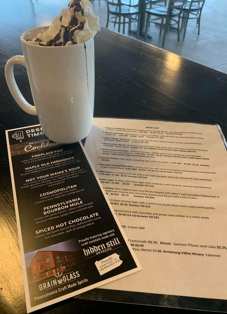 Desperate Times Brewery - Carlisle, PA menu_pic
