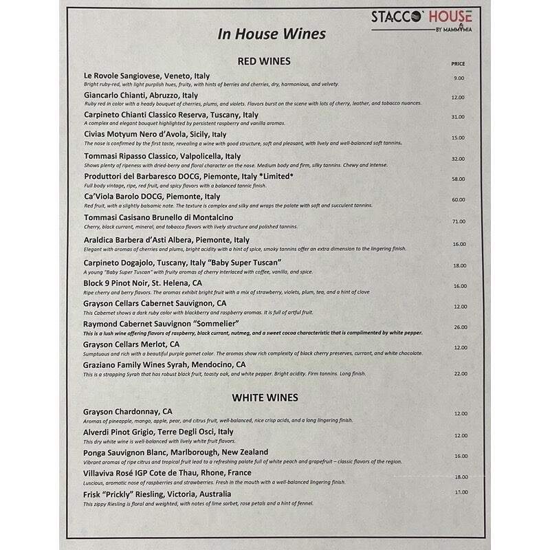 Mamma Mia - Carmel, IN menu_pic