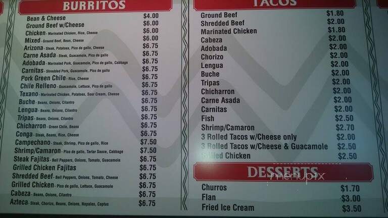 Giliberto's No 2 - Sioux Falls, SD menu_pic