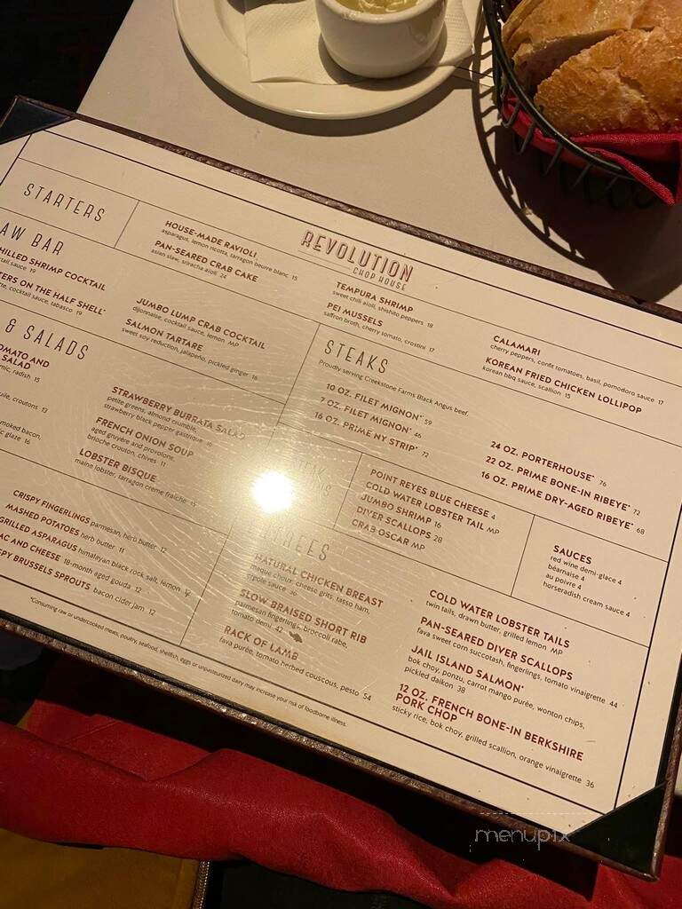 Revolution Chop House - King of Prussia, PA menu_pic