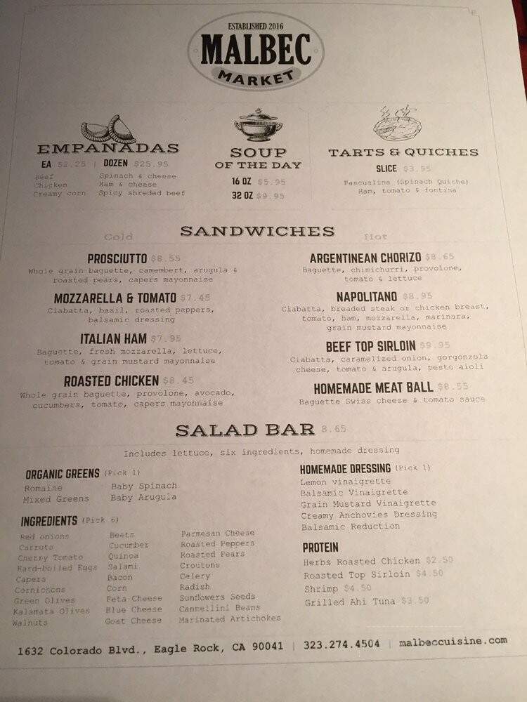 Malbec Market - Eagle Rock, CA menu_pic