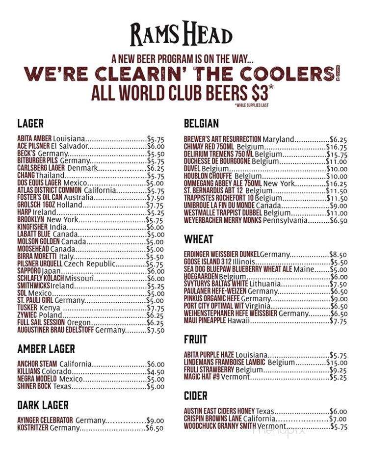 Ram's Head Dockside - Glen Burnie, MD menu_pic