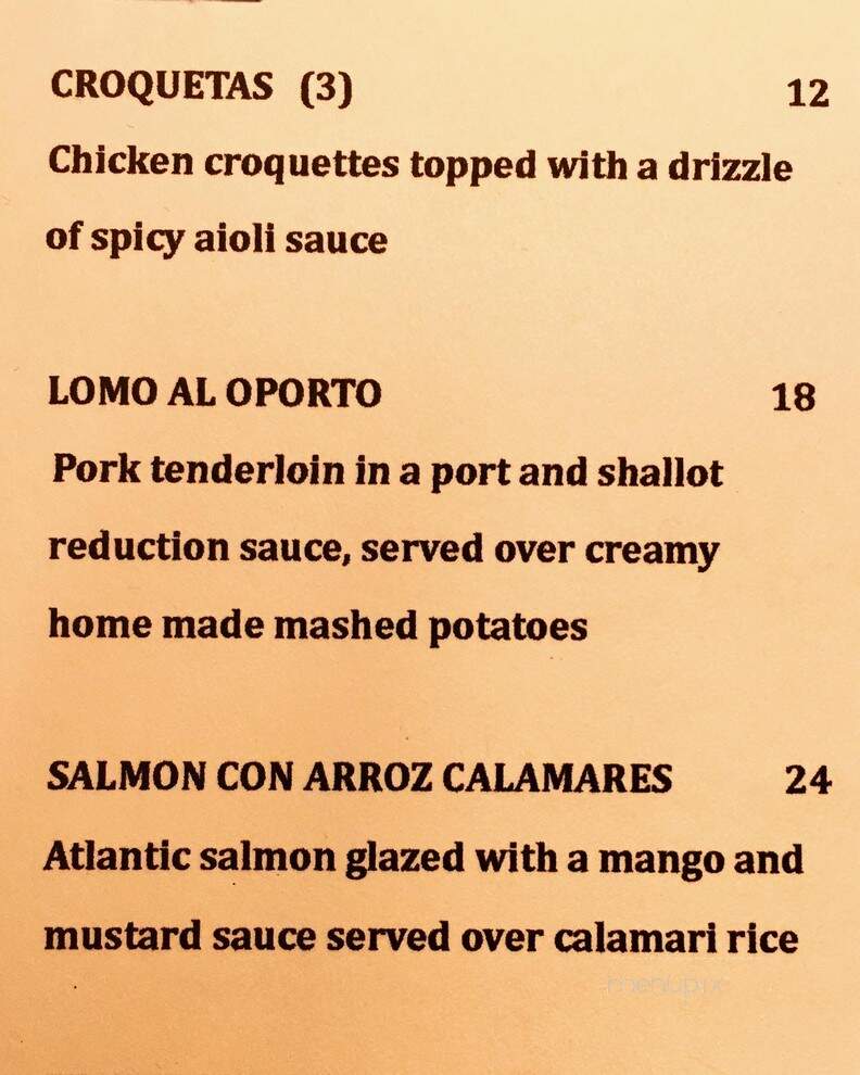 Rojo Tapas and Wine - Tivoli, NY menu_pic