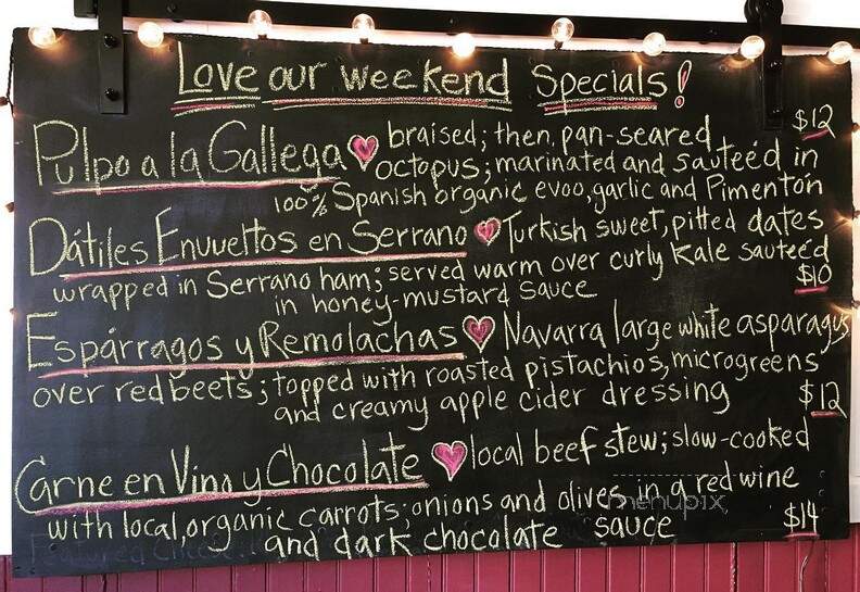 Rojo Tapas and Wine - Tivoli, NY menu_pic