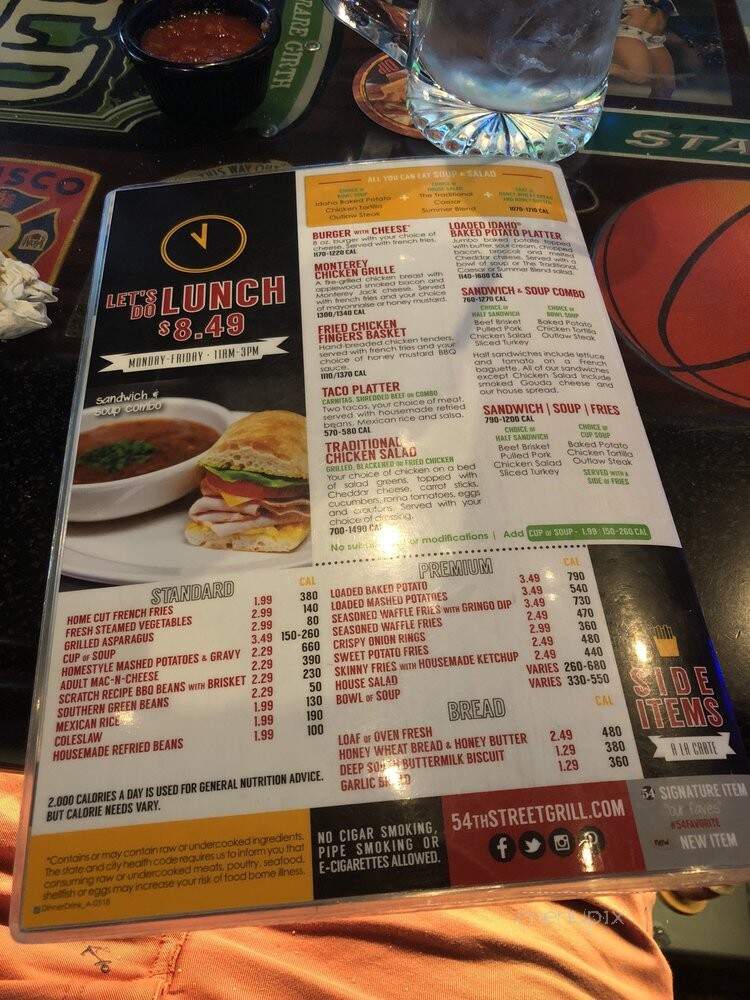 54th Street Grill & Bar - Frisco, TX menu_pic