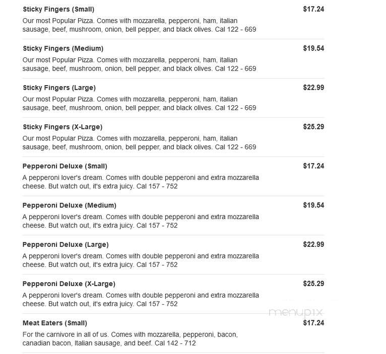 Mr. Jims Pizza - Keene, TX menu_pic