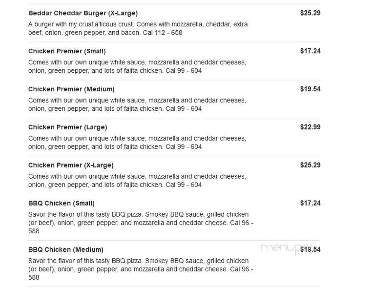Mr. Jims Pizza - Keene, TX menu_pic