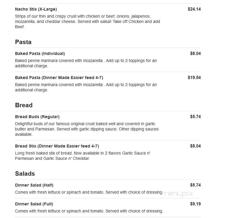 Mr. Jims Pizza - Keene, TX menu_pic