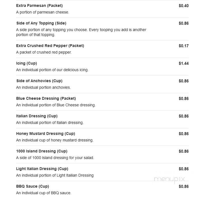 Mr. Jims Pizza - Keene, TX menu_pic