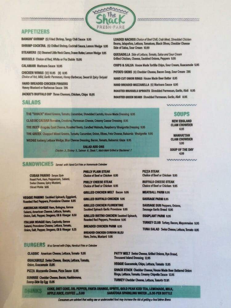 The Shack - Beach Haven, NJ menu_pic