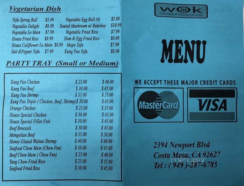 Wok-In - Costa Mesa, CA menu_pic