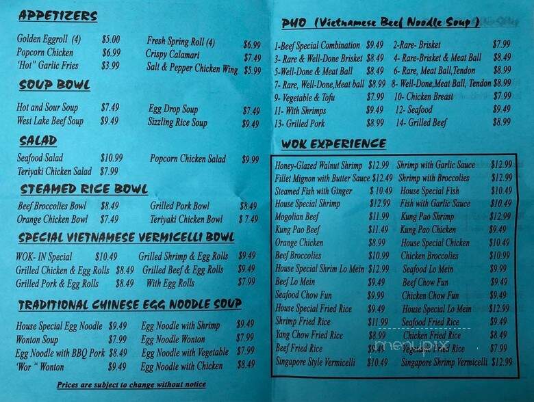 Wok-In - Costa Mesa, CA menu_pic