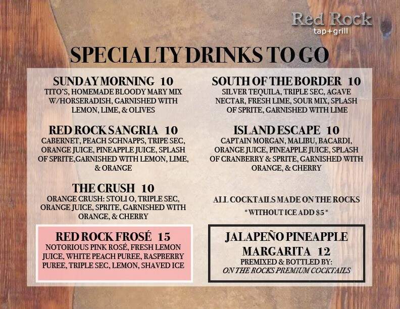 Red Rock Tap and Grill - Red Bank, NJ menu_pic