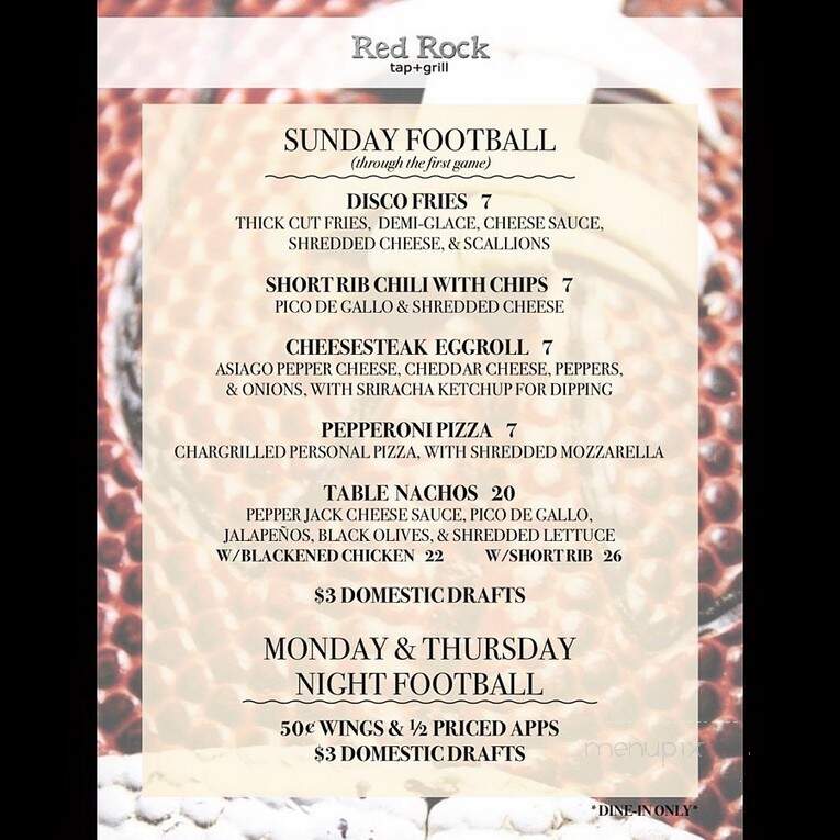 Red Rock Tap and Grill - Red Bank, NJ menu_pic