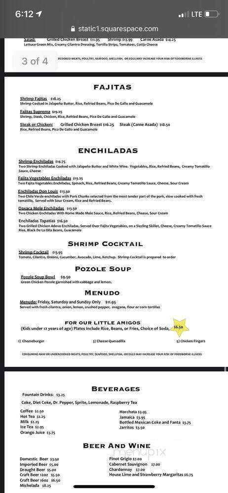 Habanero Mexican Grill - Riverside, CA menu_pic