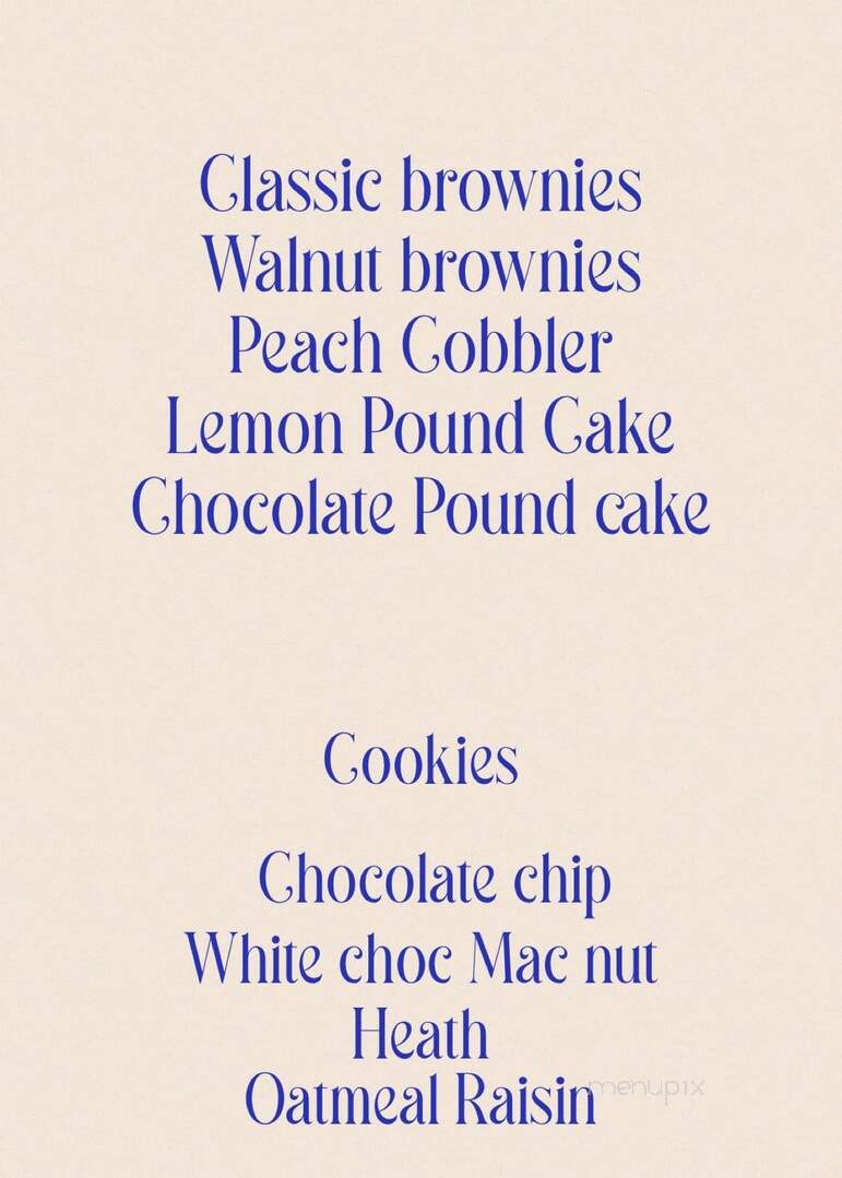 Sweet 1603 - Lynchburg, VA menu_pic