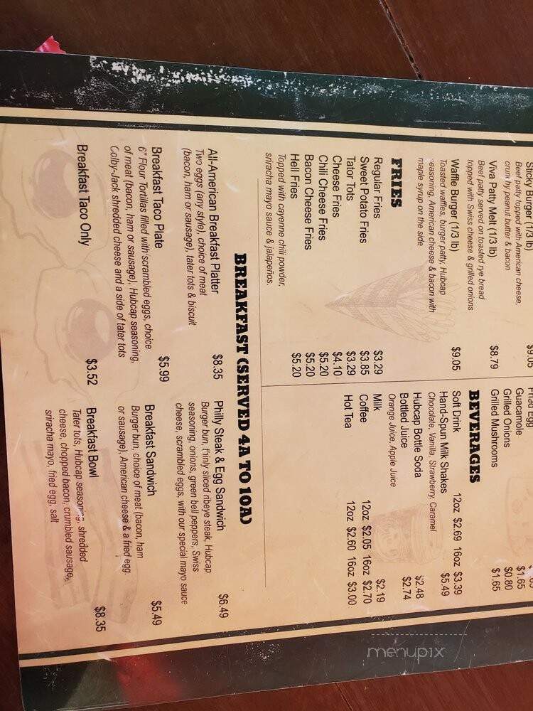 Hubcap Grill & Beer Yard - Houston, TX menu_pic
