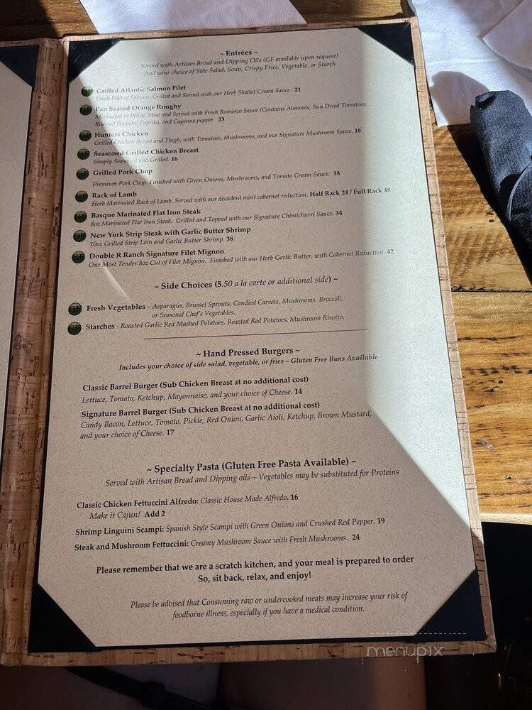 Oak Barrel of Eagle - Eagle, ID menu_pic