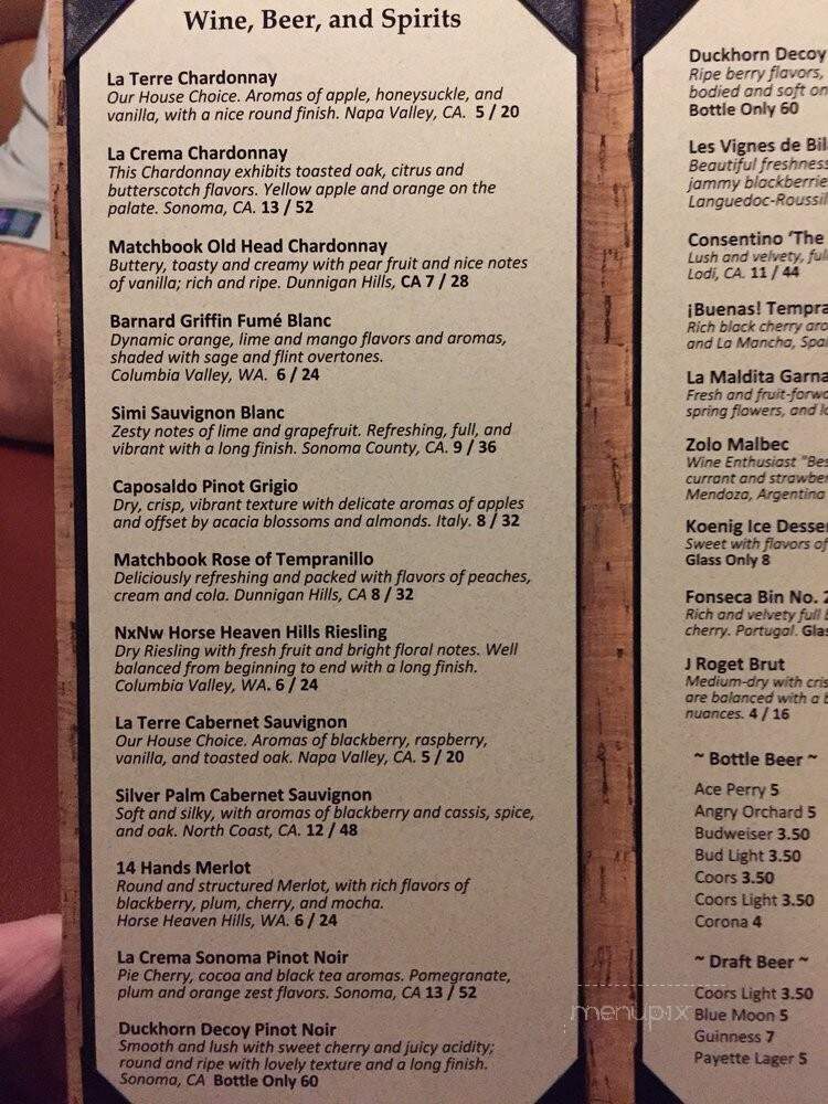 Oak Barrel of Eagle - Eagle, ID menu_pic