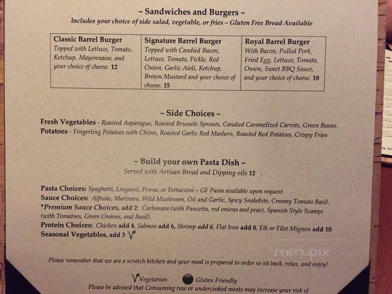 Oak Barrel of Eagle - Eagle, ID menu_pic