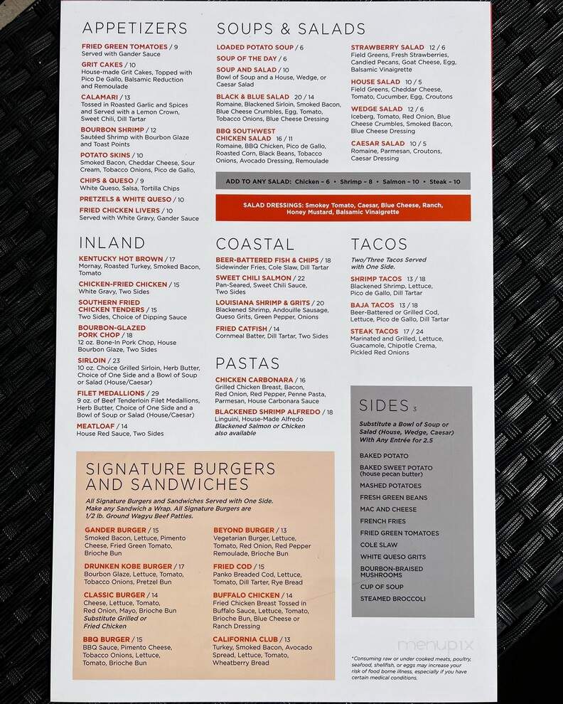 Gander An American Grill - Louisville, KY menu_pic