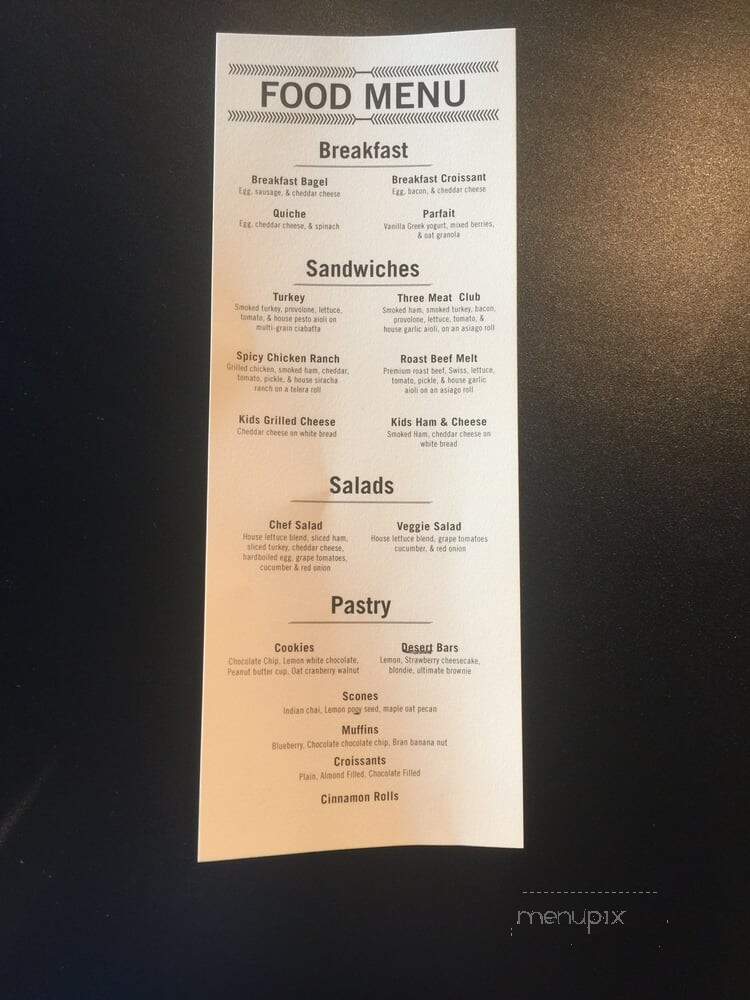 Travellers House Coffee & Tea - Springfield, MO menu_pic