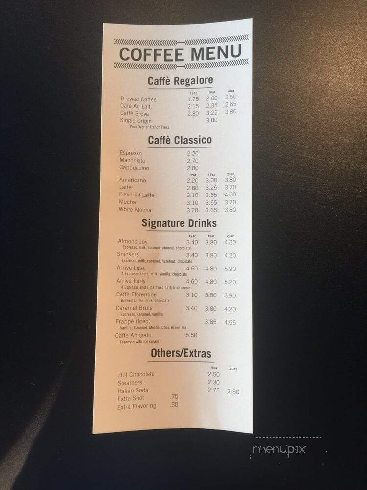 Travellers House Coffee & Tea - Springfield, MO menu_pic