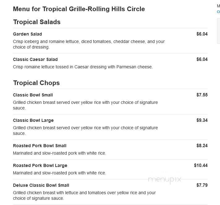 Tropical Grille - Easley, SC