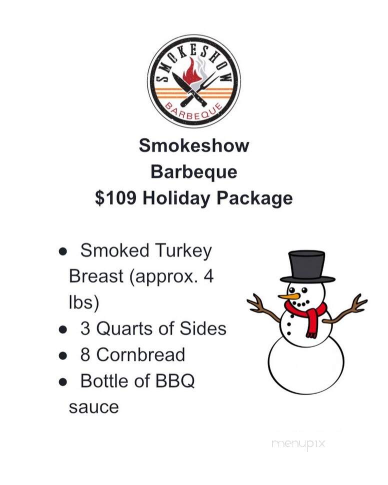 Smokeshow Barbeque - Concord, NH menu_pic