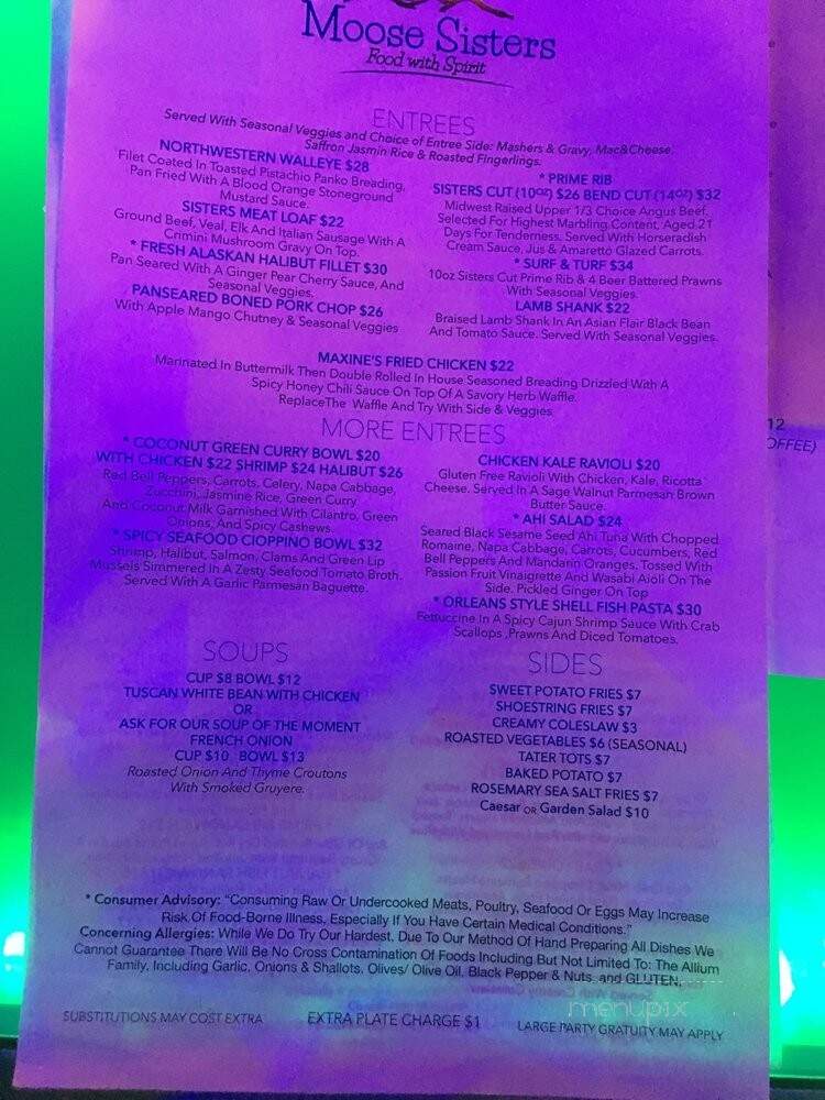 Moose Sisters - Bend, OR menu_pic