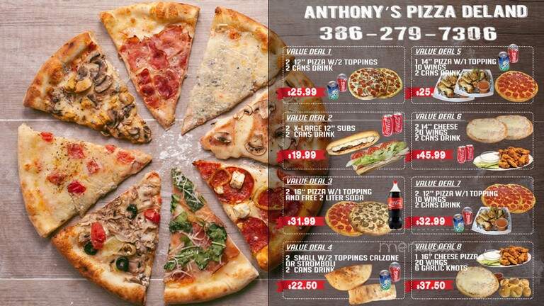 Anthony's Pizza - DeLand, FL menu_pic