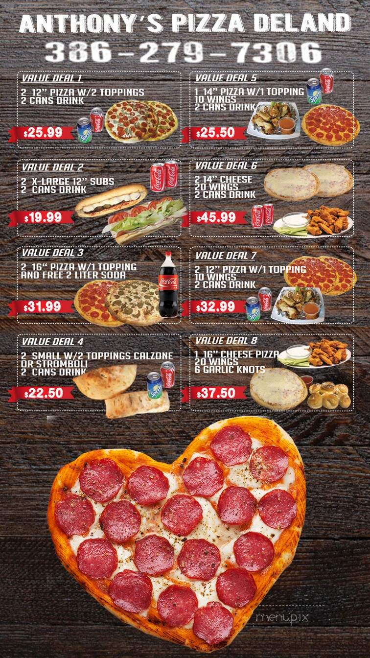 Anthony's Pizza - DeLand, FL menu_pic