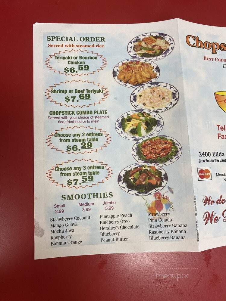 Chopsticks Express - Lima, OH menu_pic