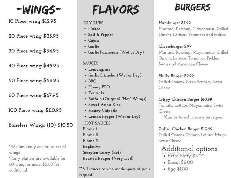 907 Wingman - Anchorage, AK menu_pic