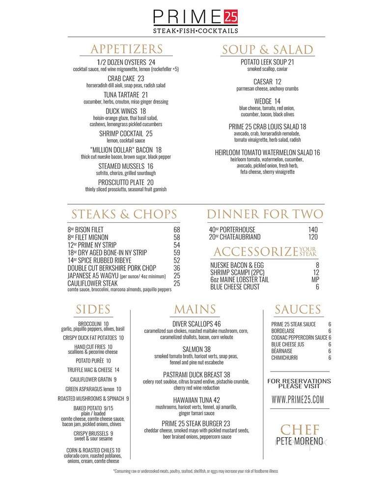 Prime 25 - Colorado Springs, CO menu_pic
