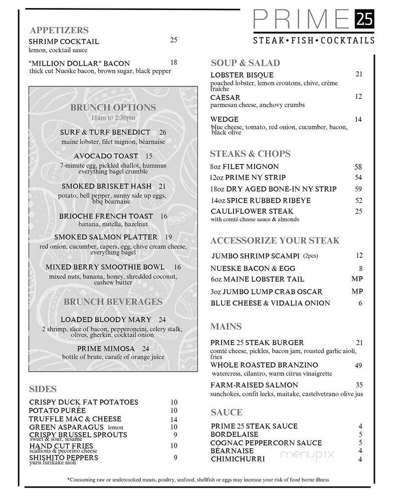 Prime 25 - Colorado Springs, CO menu_pic