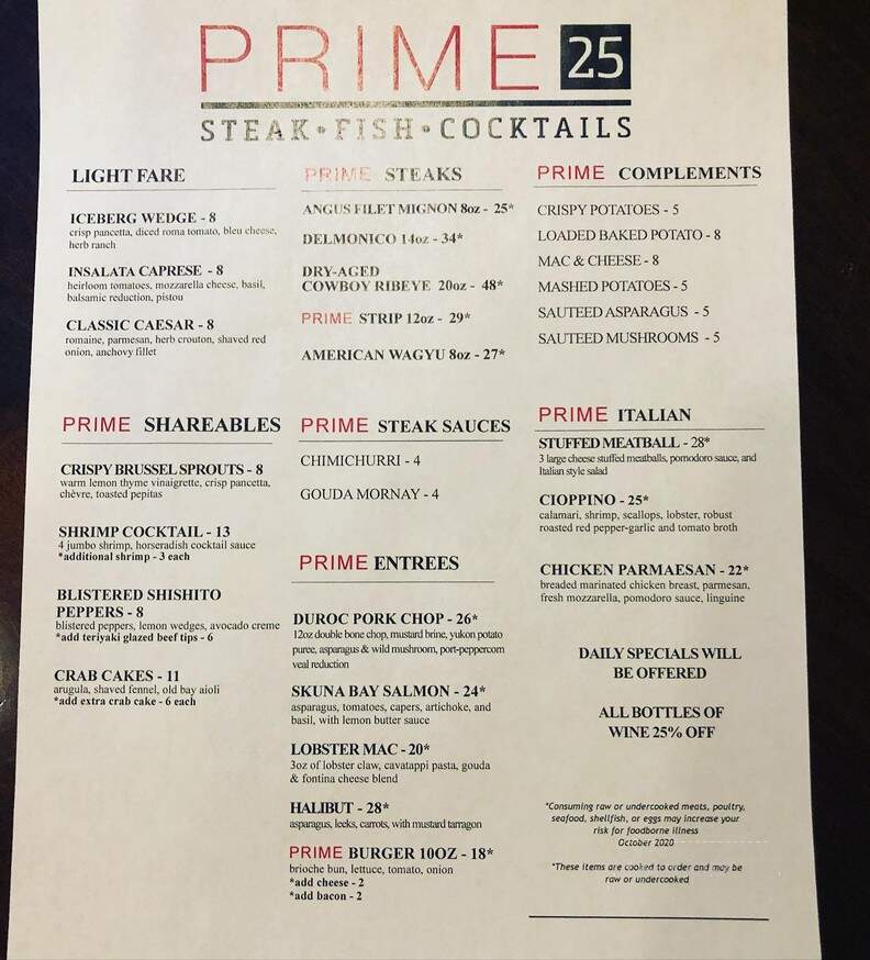 Prime 25 - Colorado Springs, CO menu_pic