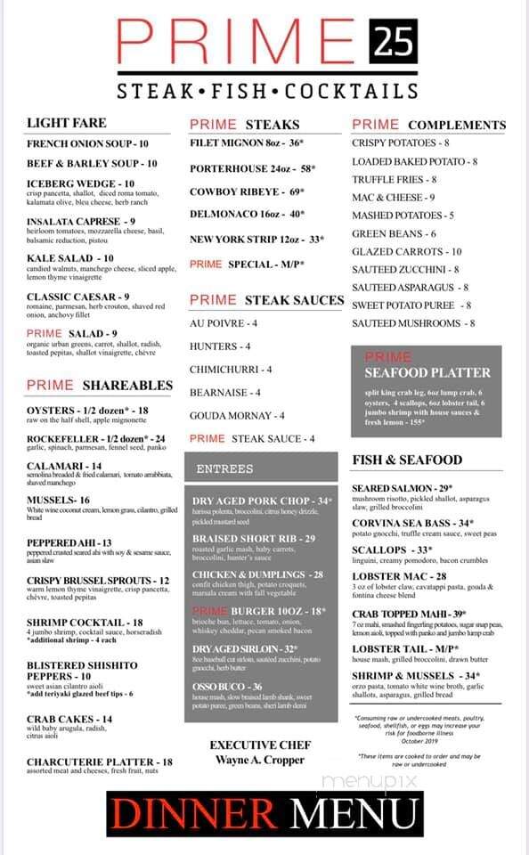 Prime 25 - Colorado Springs, CO menu_pic