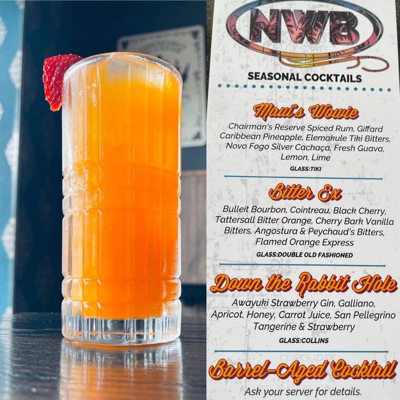 NWB the next whiskey bar - Lisle, IL menu_pic
