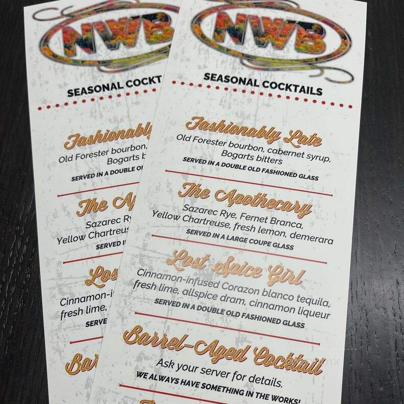 NWB the next whiskey bar - Lisle, IL menu_pic