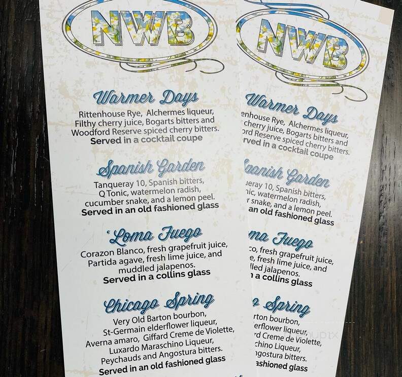 NWB the next whiskey bar - Lisle, IL menu_pic