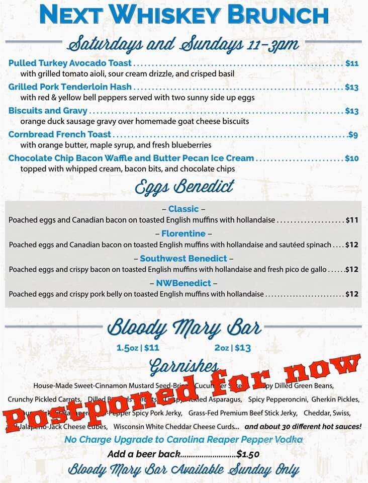 NWB the next whiskey bar - Lisle, IL menu_pic